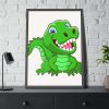 93831-147.jpg Smiling Crocodile Framed Poster