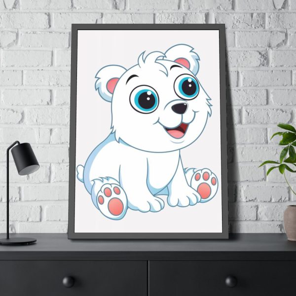 93831-155.jpg Baby Polar Bear Framed Poster