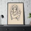 93831-159.jpg Girl With a Flower by Mikuláš Galanda Framed Poster