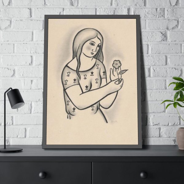 93831-159.jpg Girl With a Flower by Mikuláš Galanda Framed Poster