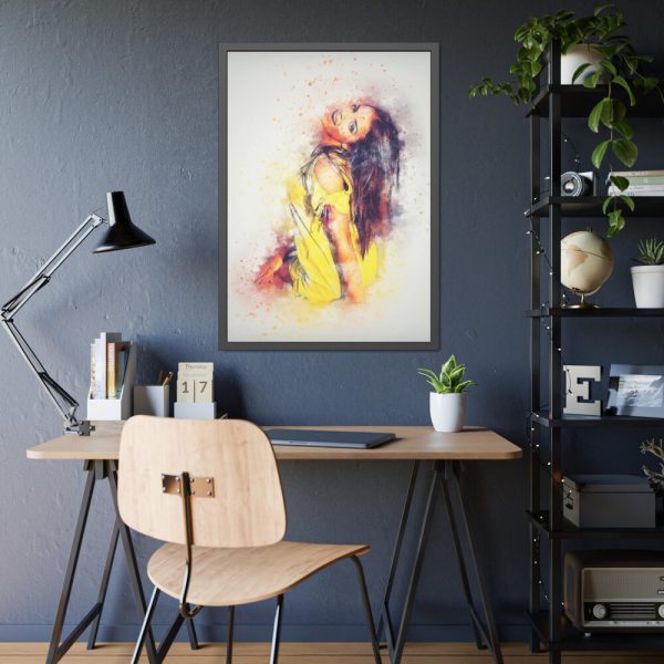 93831-234.jpg Colorful Portrait Girl Framed Poster