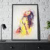 93831-235.jpg Colorful Portrait Girl Framed Poster