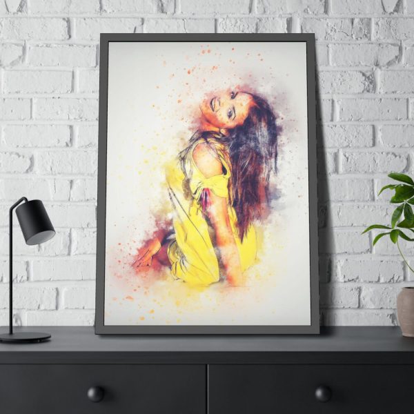 93831-235.jpg Colorful Portrait Girl Framed Poster