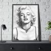 93831-55.jpg Marilyn Monroe Picture Drawing Framed Poster