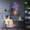 93831-62.jpg Photo Effect City Skyscrapers Lighting Ball Framed Poster