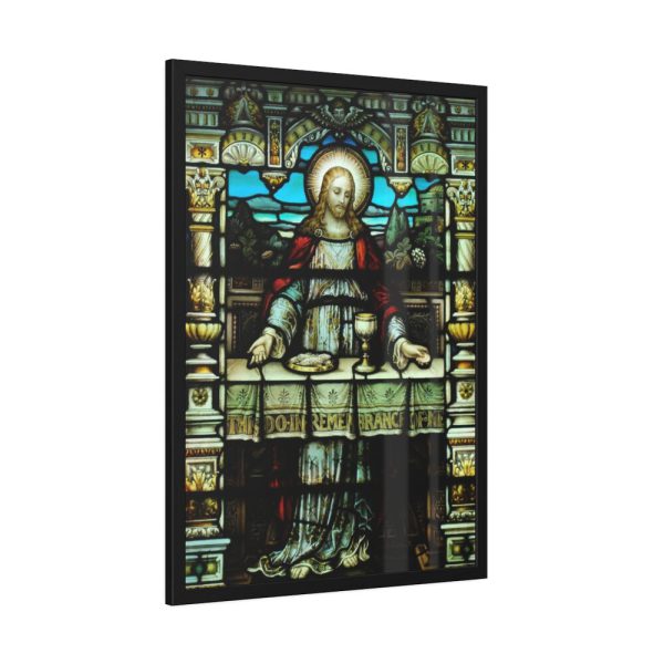93831-73.jpg Cathedral Church Window Last Supper Framed Poster