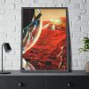 Astronauts Walking on Mars Framed Poster
