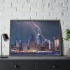 93854-111.jpg New York City Lightning Storm Framed Poster