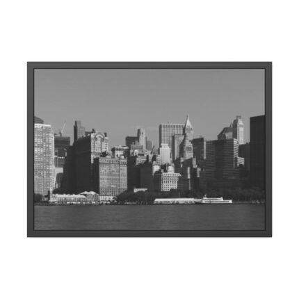 Lower Manhattan Skyline Framed Canvas