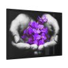 93854-157.jpg Purple Flowers in Hands Framed Poster