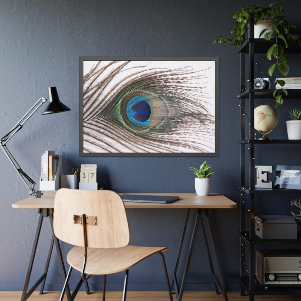 93854-186.jpg Peacock Feather Framed Poster