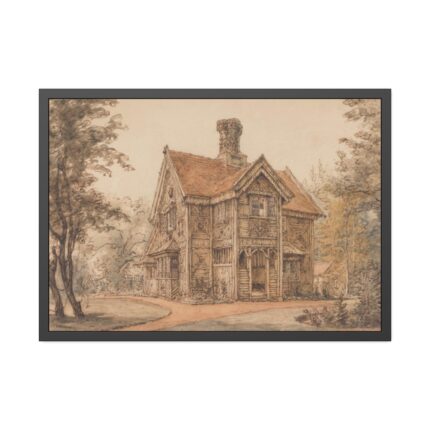 A Lodge at Cassiobury by William Henry Hunt Framed Poster