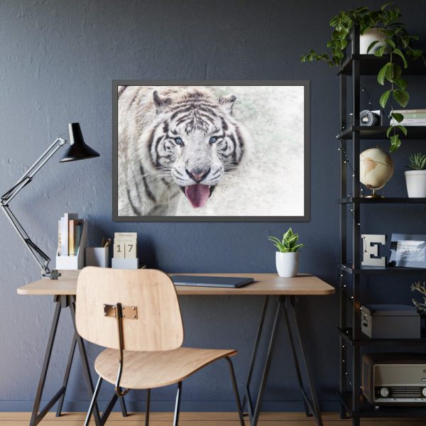 93854-194.jpg White Bengal Tiger Framed Poster