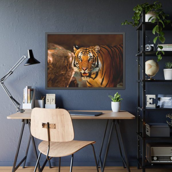 93854-198.jpg Tiger Roaring Framed Poster