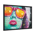Brick Wall With Woman's Face Framed Poster - Image 2