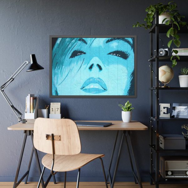 93854-222.jpg Blue Womans Face Framed Poster