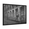 93854-225.jpg Black and White Shot of Bike Framed Poster