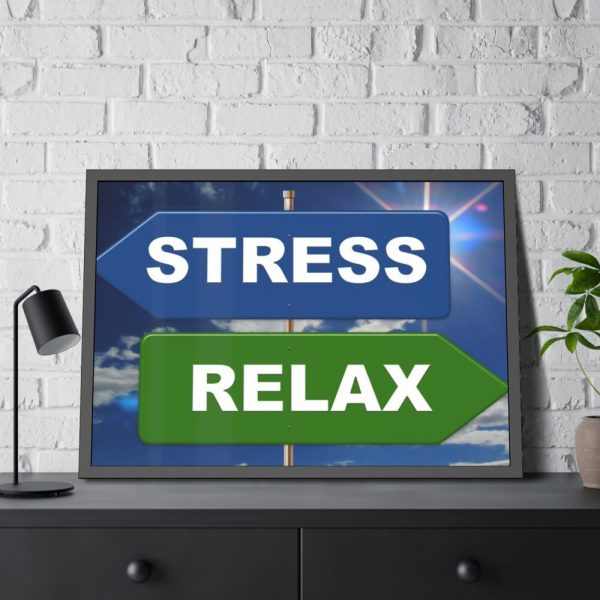 93854-23.jpg Stress Relax Voltage Framed Poster