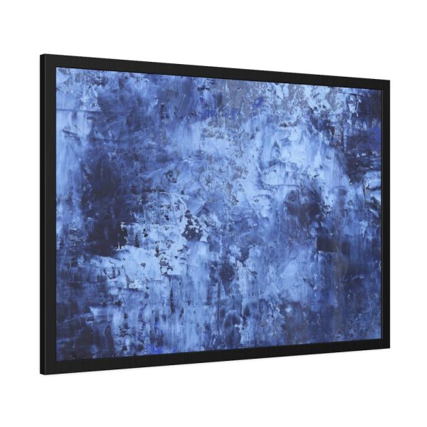 93854-237.jpg Blue Stripes With Blurred Texture Framed Poster