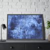 93854-239.jpg Blue Stripes With Blurred Texture Framed Poster