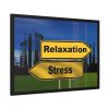 93854-25.jpg Relaxation vs Stress City Framed Poster