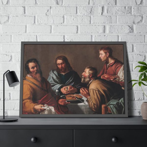 93854-251.jpg Supper at Emmaus Framed Poster