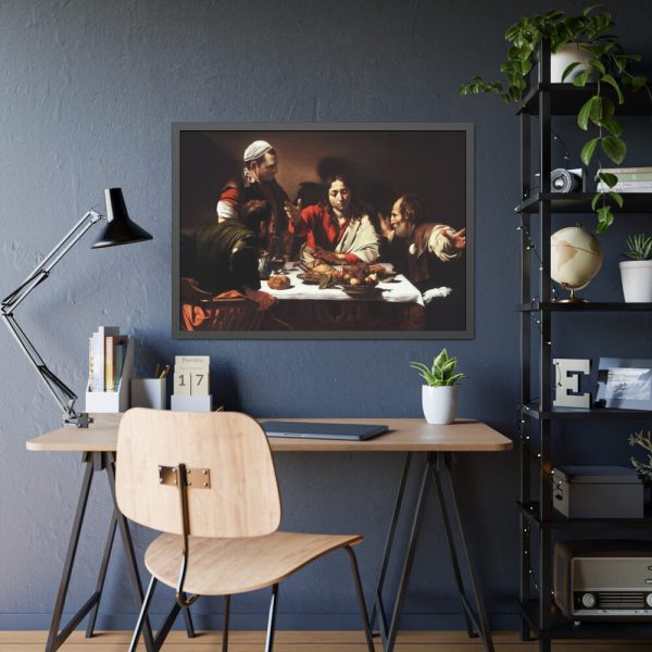 93854-254.jpg Supper at Emmaus Caravaggio Framed Poster