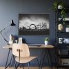 93854-266.jpg Amusement Park in Black and White Framed Poster