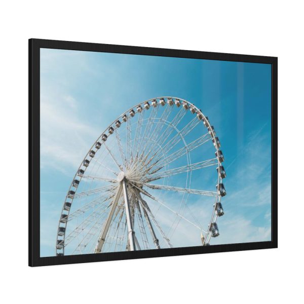 93854-277.jpg Large Ferris Wheel Against a Blue Sky Framed Poster
