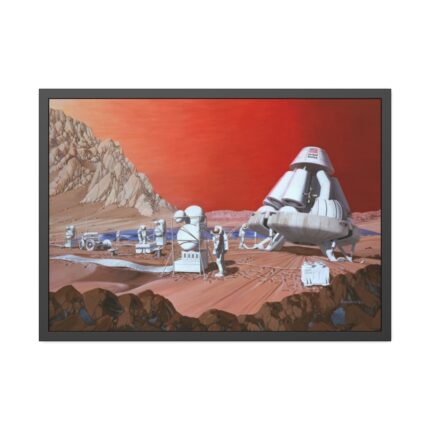 Mars Mission Illustrated by Les Bossinas Framed Poster