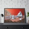 93854-307.jpg Mars Mission Illustrated by Les Bossinas Framed Poster