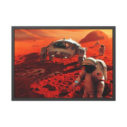 Humans on Mars Illustrated by Pat Rawlings Framed Poster