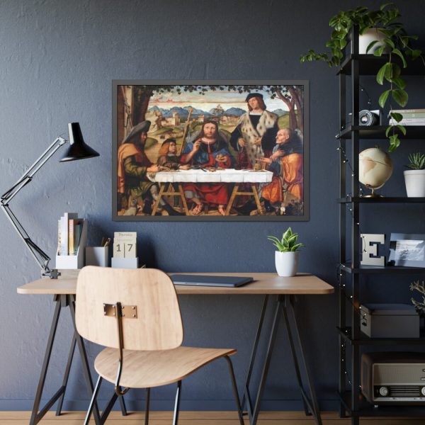 93854-330.jpg Marziale Christus in Emmaus Anagoria Framed Poster