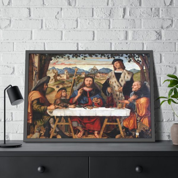 93854-331.jpg Marziale Christus in Emmaus Anagoria Framed Poster