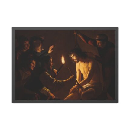 The Mocking of Christ by Gerrit van Honthorst Framed Poster