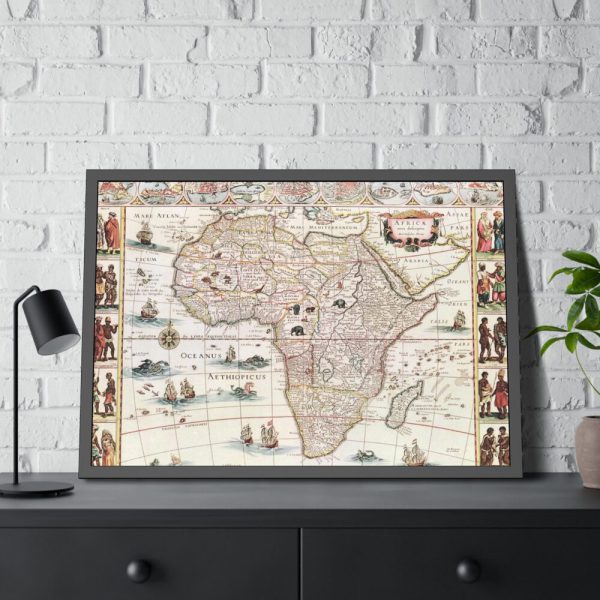 93854-359.jpg Africæ nova descriptio by Willem Janszoon Blaeu Framed Poster