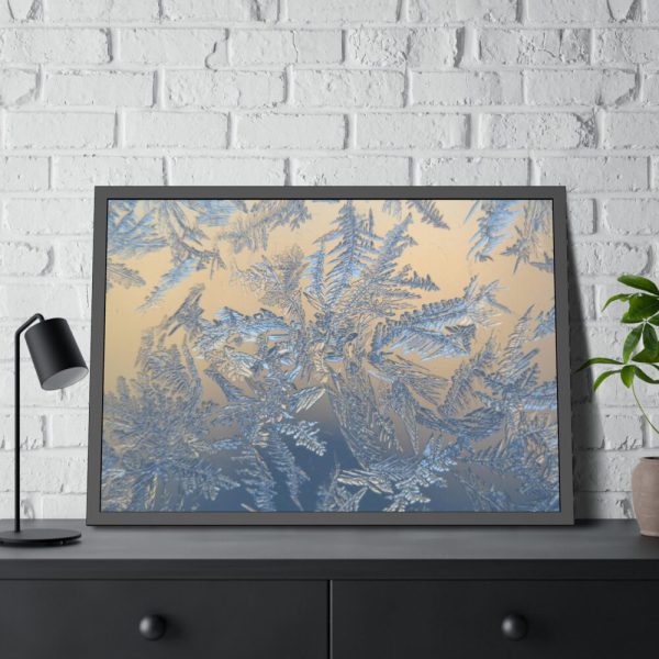 93854-387.jpg Closeup on Ice Crystals Framed Poster