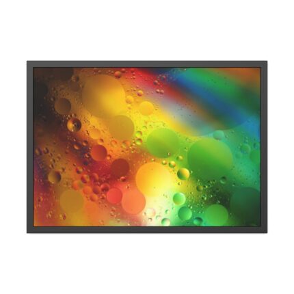 Rainbow Oil Bubble Framed Poster