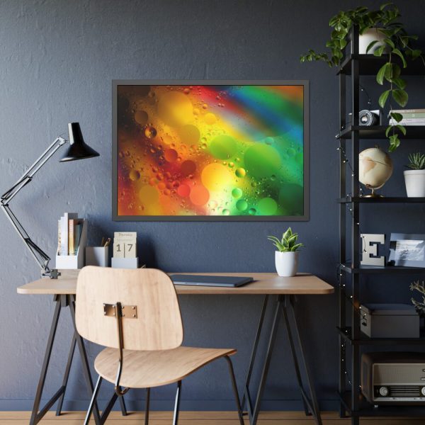 93854-398.jpg Rainbow Oil Bubble Framed Poster