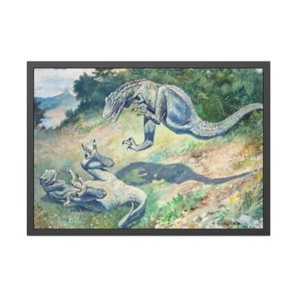 Leaping Laelaps by Charles R. Knight Framed Poster