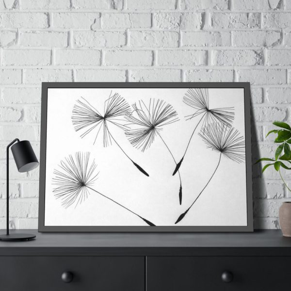 Dandelion Flower Framed Poster