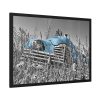 93854-469.jpg Blue Oldtimer Car Framed Poster