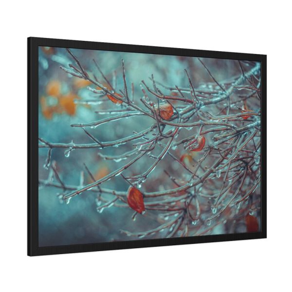 93854-509.jpg Tree Branches Covered in Ice Framed Poster