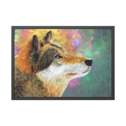 Wolf Portrait Framed Poster