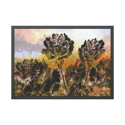 Flowers Digital Art Framed Poster