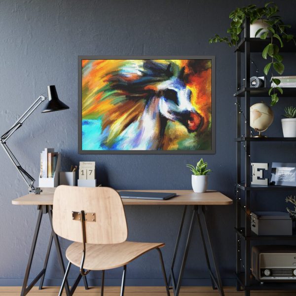 93854-538.jpg Beautiful Horse Head Framed Poster