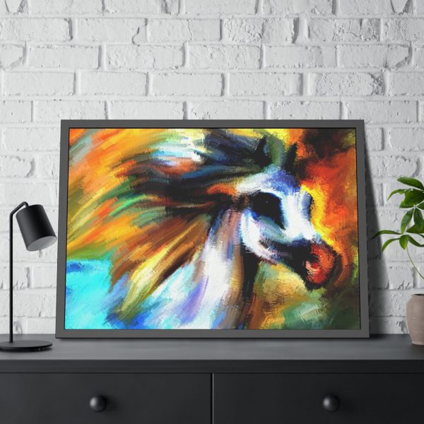 93854-539.jpg Beautiful Horse Head Framed Poster
