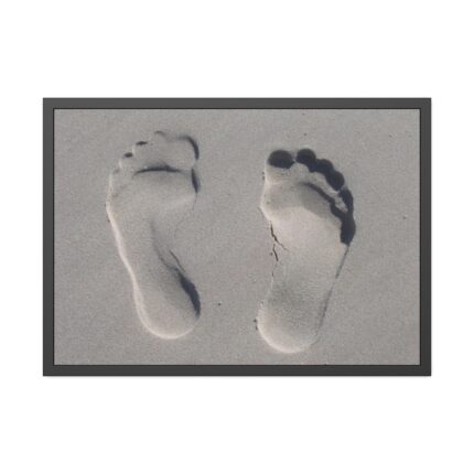 Small Footprints in the Sand Framed Poster