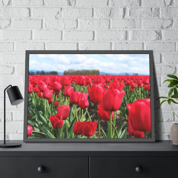 93854-583.jpg Red Tulip Field Framed Poster