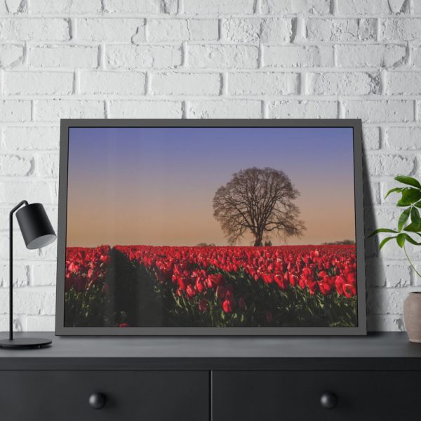 93854-587.jpg Tulips Field Framed Poster